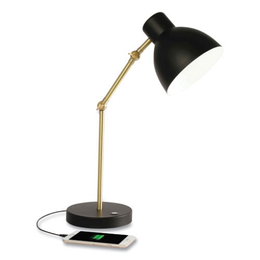 Picture of Wellness Series Direct LED Desk Lamp, 4" to 18" High, Brass, Ships in 1-3 Business Days