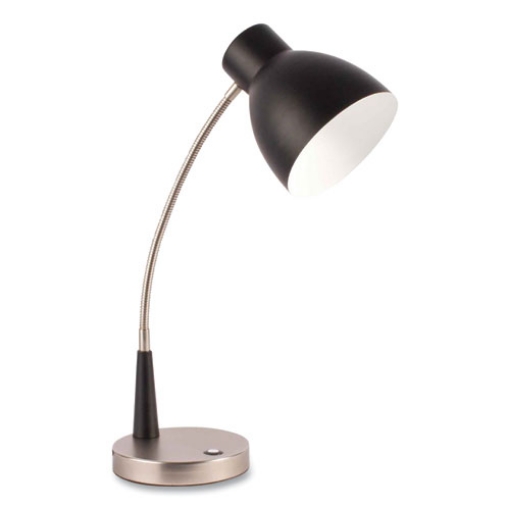 Picture of Wellness Series Adjust LED Desk Lamp, 3" to 22" High, Silver/Matte Black, Ships in 1-3 Business Days