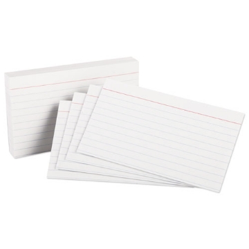 Picture of Ruled Index Cards, 3 X 5, White, 100/pack
