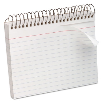 Picture of Spiral Index Cards, Ruled, 4 X 6, White, 50/pack