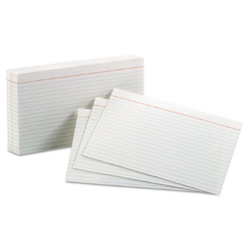 Picture of Ruled Index Cards, 5 X 8, White, 100/pack
