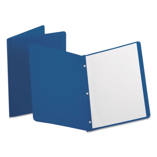 Picture of Title Panel And Border Front Report Cover, Three-Prong Fastener, 0.5" Capacity, Dark Blue/dark Blue, 25/box