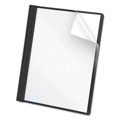 Picture of Clear Front Standard Grade Report Cover, Three-Prong Fastener, 0.5" Capacity, 8.5 X 11, Clear/black, 25/box