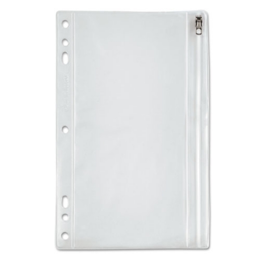 Picture of Zippered Ring Binder Pocket, 6 x 9.5, Clear