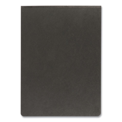 Picture of Pressboard Report Cover With Reinforced Top Hinge, Two-Prong Metal Fastener, 2" Capacity, 8.5 X 11, Black/black