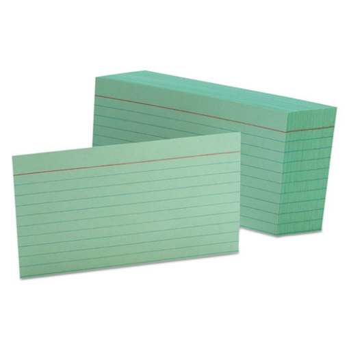 Picture of Ruled Index Cards, 3 X 5, Green, 100/pack