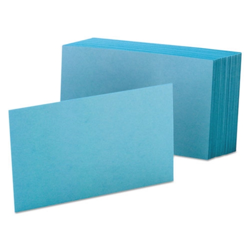 Picture of Unruled Index Cards, 4 X 6, Blue, 100/pack