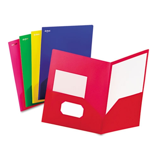 Picture of Fashion Polyport Twin-Pocket Portfolio, Polypropylene, 11 X 8.5, Assorted, 25/box