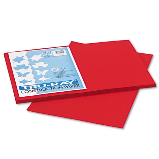 Picture of Tru-Ray Construction Paper, 76 lb Text Weight, 12 x 18, Holiday Red, 50/Pack