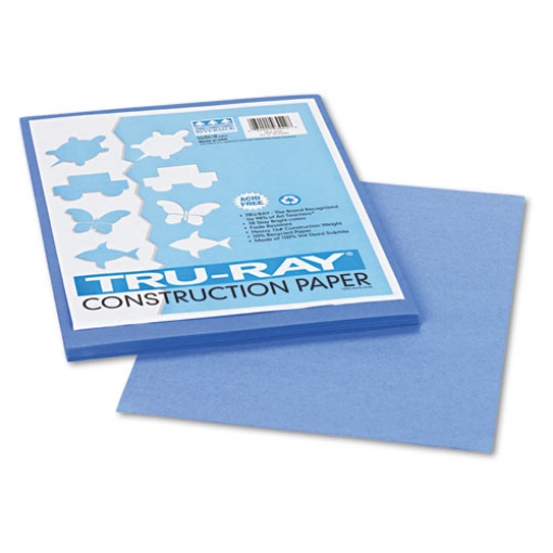 Picture of Tru-Ray Construction Paper, 76 lb Text Weight, 9 x 12, Blue, 50/Pack