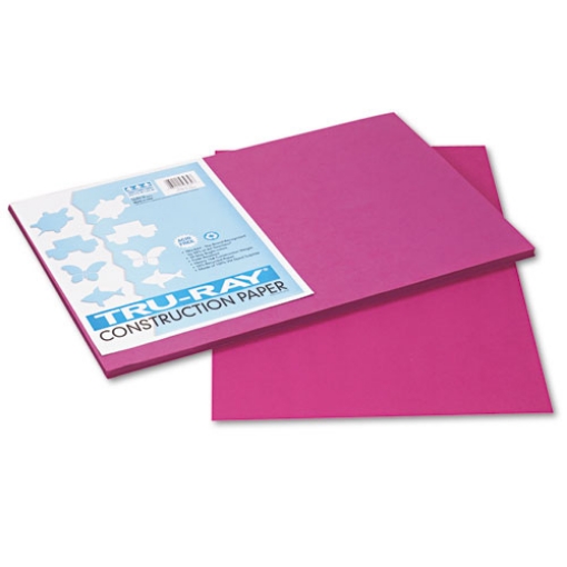 Picture of Tru-Ray Construction Paper, 76 lb Text Weight, 12 x 18, Magenta, 50/Pack