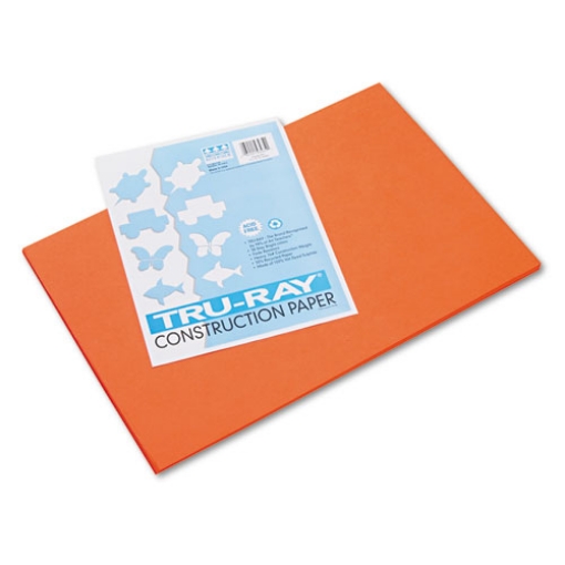 Picture of Tru-Ray Construction Paper, 76 lb Text Weight, 12 x 18, Orange, 50/Pack