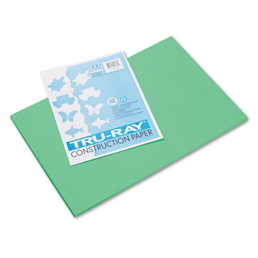 Picture of Tru-Ray Construction Paper, 76 lb Text Weight, 12 x 18, Festive Green, 50/Pack