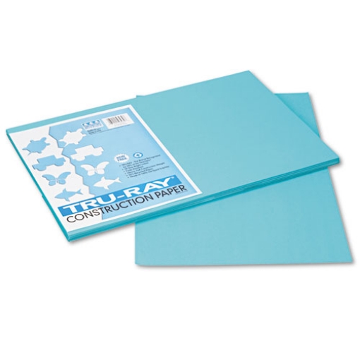 Picture of Tru-Ray Construction Paper, 76 lb Text Weight, 12 x 18, Turquoise, 50/Pack