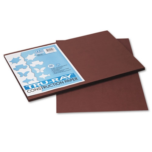 Picture of Tru-Ray Construction Paper, 76 lb Text Weight, 12 x 18, Dark Brown, 50/Pack