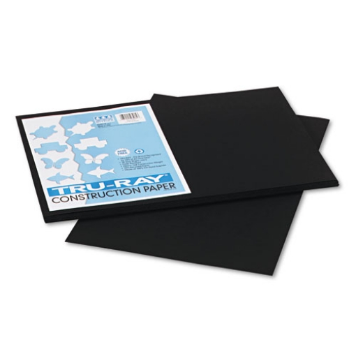 Picture of Tru-Ray Construction Paper, 76 lb Text Weight, 12 x 18, Black, 50/Pack