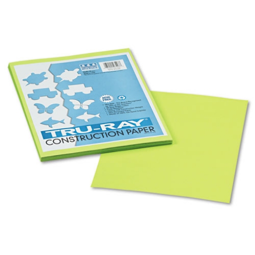 Picture of Tru-Ray Construction Paper, 76 lb Text Weight, 9 x 12, Brilliant Lime, 50/Pack