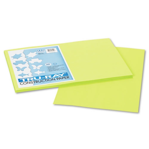 Picture of Tru-Ray Construction Paper, 76 lb Text Weight, 12 x 18, Brilliant Lime, 50/Pack