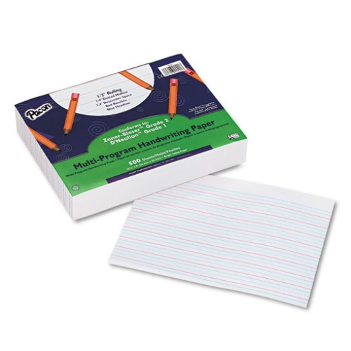 Picture of Multi-Program Handwriting Paper, 16 Lb, 1/2" Long Rule, One-Sided, 8 X 10.5, 500/pack