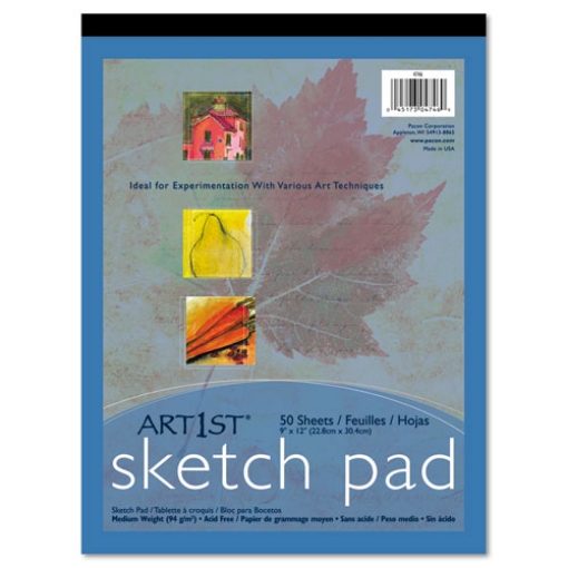 Picture of Art1st Sketch Pad, Unruled, 50 White 9 X 12 Sheets