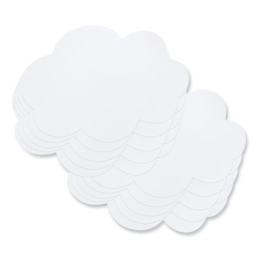 Picture of Self Stick Dry Erase Clouds, 7 x 10, White Surface, 10/Pack