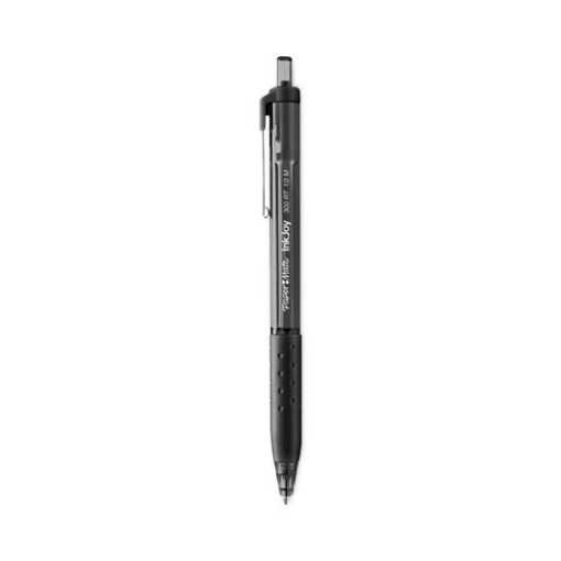 Picture of Inkjoy 300 Rt Ballpoint Pen, Refillable, Retractable, Medium 1 Mm, Black Ink, Black Barrel, 24/pack