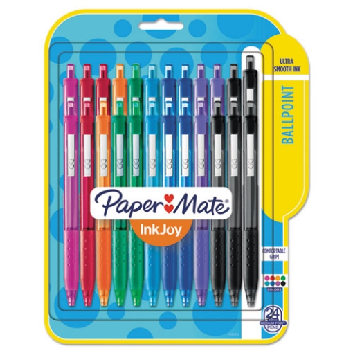 Picture of Inkjoy 300 Rt Ballpoint Pen Retractable, Medium 1 Mm, Assorted Ink And Barrel Colors, 24/pack