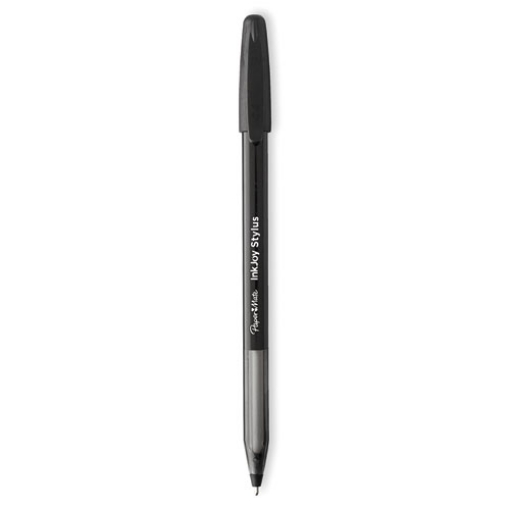 Picture of Inkjoy 100 Ballpoint Pen/stylus, Stick, Medium 1 Mm, Black Ink, Black Barrel, Dozen