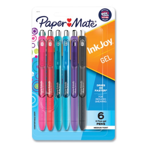 Picture of Inkjoy Gel Pen, Retractable, Medium 0.7 Mm, Assorted Ink And Barrel Colors, 6/pack