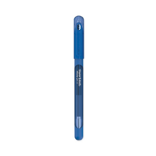 Picture of InkJoy Gel Pen, Stick, Medium 0.7 mm, Blue Ink, Translucent Blue Barrel, Dozen