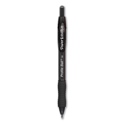 Picture of Profile Ballpoint Pen, Retractable, Medium 1 Mm, Black Ink, Translucent Black Barrel, Dozen