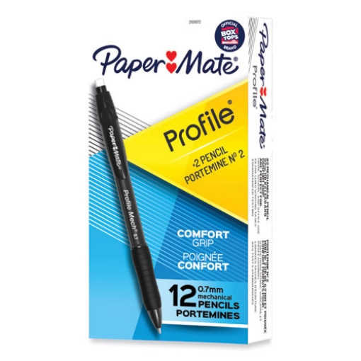 Picture of Profile Mechanical Pencils, 0.7 Mm, Hb (#2), Black Lead, Black Barrel, Dozen