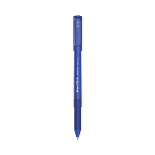 Picture of Write Bros. Grip Ballpoint Pen, Stick, Medium 1 Mm, Blue Ink, Blue Barrel, Dozen