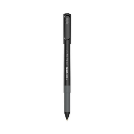 Picture of Write Bros. Grip Ballpoint Pen, Stick, Medium 1 Mm, Black Ink, Black Barrel, Dozen