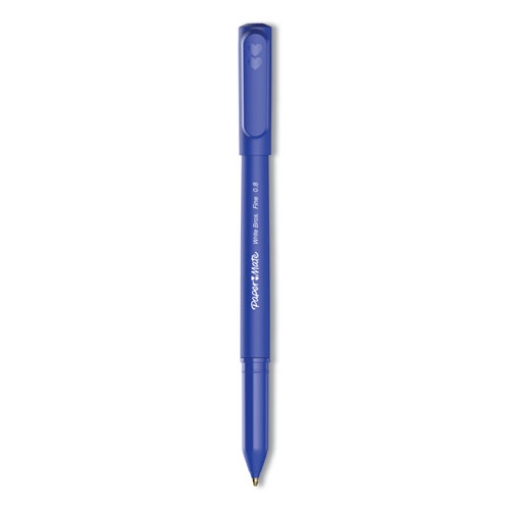 Picture of Write Bros. Ballpoint Pen, Stick, Fine 0.8 Mm, Blue Ink, Blue Barrel, Dozen