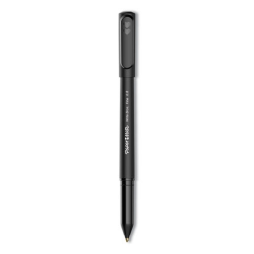 Picture of Write Bros. Ballpoint Pen, Stick, Fine 0.8 Mm, Black Ink, Black Barrel, Dozen