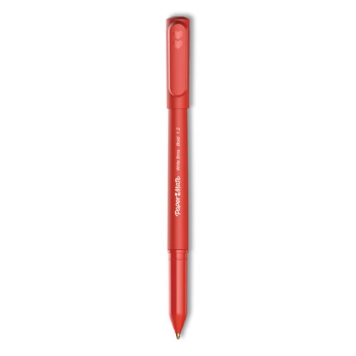 Picture of Write Bros. Ballpoint Pen, Stick, Bold 1.2 Mm, Red Ink, Red Barrel, Dozen