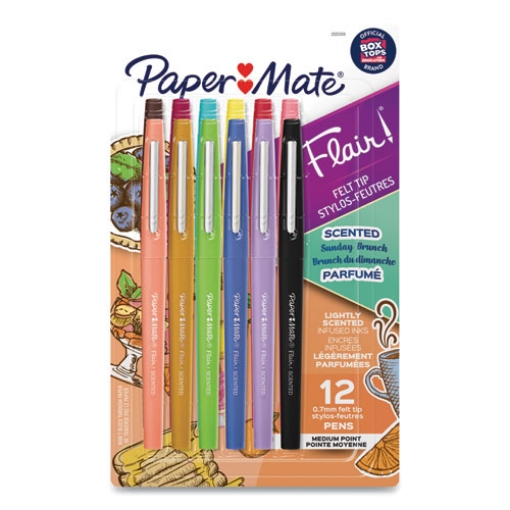 Picture of Flair Scented Felt Tip Porous Point Pen, Stick, Medium 0.7 Mm, Assorted Ink And Barrel Colors, 12/pack