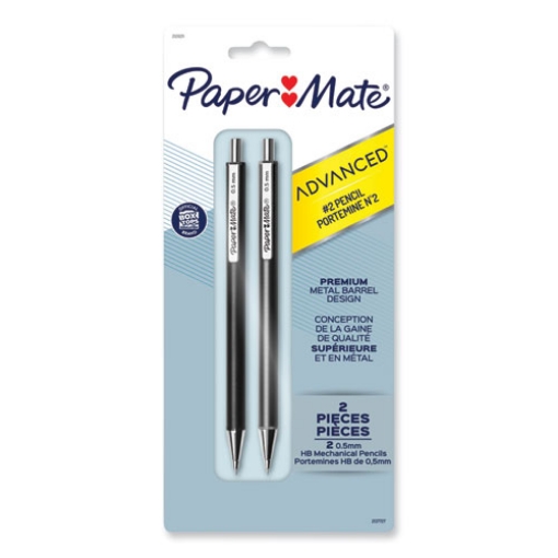 Picture of Advanced Mechanical Pencils, 0.5 Mm, Hb (#2), Black Lead, Black; Gray Barrel, 2/pack