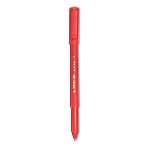 Picture of Write Bros. Ballpoint Pen, Stick, Medium 1 Mm, Red Ink, Red Barrel, Dozen