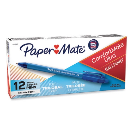 Picture of Comfortmate Ultra Ballpoint Pen, Retractable, Medium 1 Mm, Blue Ink, Blue Barrel, Dozen