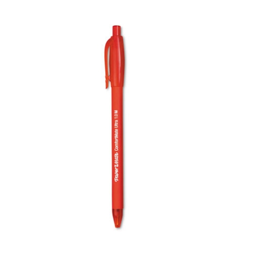 Picture of Comfortmate Ultra Ballpoint Pen, Retractable, Medium 1 Mm, Red Ink, Red Barrel, Dozen