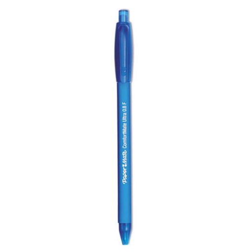 Picture of Comfortmate Ultra Ballpoint Pen, Retractable, Fine 0.8 Mm, Blue Ink, Blue Barrel, Dozen