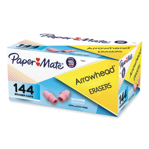 Picture of Arrowhead Eraser Caps, For Pencil Marks, Pink, 144/box