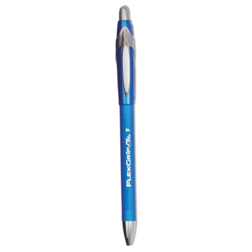 Picture of Flexgrip Elite Ballpoint Pen, Retractable, Fine 0.8 Mm, Blue Ink, Blue Barrel, Dozen