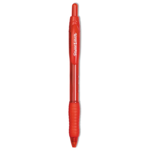 Picture of Profile Ballpoint Pen, Retractable, Bold 1.4 mm, Red Ink, Translucent Red Barrel, Dozen