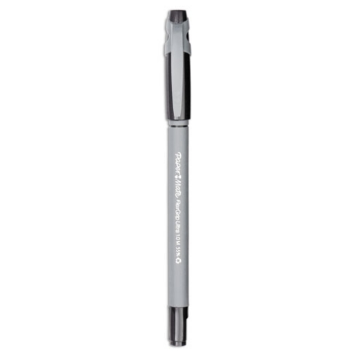 Picture of FlexGrip Ultra Recycled Ballpoint Pen, Stick, Medium 1 mm, Black Ink, Gray Barrel, Dozen