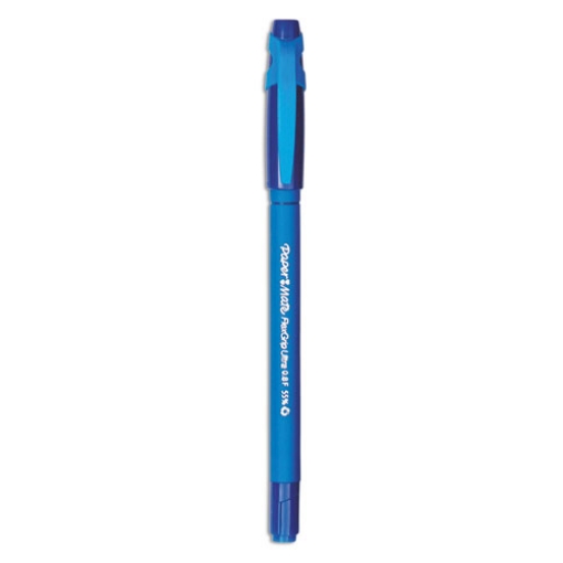 Picture of FlexGrip Ultra Recycled Ballpoint Pen, Stick, Fine 0.8 mm, Blue Ink, Blue Barrel, Dozen