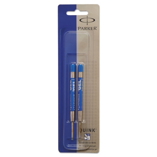 Picture of Refill For Parker Retractable Gel Ink Roller Ball Pens, Medium Conical Tip, Blue Ink, 2/pack