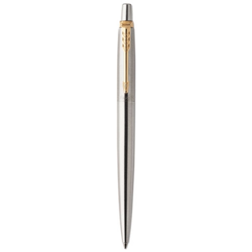 Picture of Jotter Gel Pen, Retractable, Medium 0.7 Mm, Black Ink, Stainless Steel Barrel